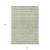 10' X 14' Mint Green Striped Washable Indoor Outdoor Area Rug