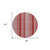 8' Round Gray Pink and Red Round Striped Washable Non Skid Indoor Outdoor Area Rug
