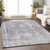 8' X 10' Plum Oriental Washable Indoor Outdoor Area Rug