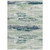9' X 12' Mint Green Ivory And Denim Blue Abstract Washable Indoor Outdoor Area Rug