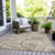 10' X 14' Beige Brown And Ivory Geometric Washable Indoor Outdoor Area Rug