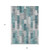 9' X 12' Dark Blue Aqua And Gray Geometric Washable Indoor Outdoor Area Rug