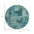8' Teal Blue And Pale Aqua Round Abstract Washable Indoor Outdoor Area Rug