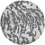 8' Gray And Ivory Round Animal Print Washable Indoor Outdoor Area Rug