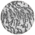 8' Gray And Ivory Round Animal Print Washable Indoor Outdoor Area Rug