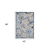 4' X 6' Blue And Gray Indoor Outdoor Area Rug