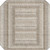 8' Taupe And Ivory Round Geometric Washable Indoor Outdoor Area Rug - 880016419344