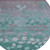 8' Teal Blue And Gray Round Floral Washable Indoor Outdoor Area Rug - Teal Blue, Gray