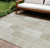 8' X 10' Taupe Beige And Tan Patchwork Washable Indoor Outdoor Area Rug
