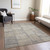 8' X 10' Beige Taupe And Brown Patchwork Washable Indoor Outdoor Area Rug