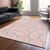 9' X 12' Pink Gray And Ivory Abstract Washable Indoor Outdoor Area Rug
