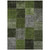 8' X 10' Olive Green And Artichoke Green Patchwork Washable Indoor Outdoor Area Rug