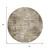 8' Brown And Ivory Round Geometric Washable Indoor Outdoor Area Rug - 880016426915