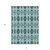 8' X 10' Teal Blue Aqua And Charcoal Moroccan Washable Indoor Outdoor Area Rug