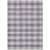 9' X 12' Lavender And Ivory Plaid Washable Indoor Outdoor Area Rug