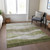 9' X 12' Green And Beige Abstract Washable Indoor Outdoor Area Rug - 880016679649