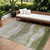 9' X 12' Green And Beige Abstract Washable Indoor Outdoor Area Rug - 880016679649