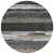 8' Black Round Abstract Washable Indoor Outdoor Area Rug