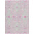 9' X 12' Pink Ivory And Gray Floral Washable Indoor Outdoor Area Rug
