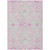 9' X 12' Pink Ivory And Gray Floral Washable Indoor Outdoor Area Rug