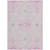 9' X 12' Pink Ivory And Gray Floral Washable Indoor Outdoor Area Rug