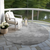 8' Gray And Silver Round Striped Washable Indoor Outdoor Area Rug