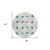 8' Teal Blue Beige And Ivory Round Abstract Washable Indoor Outdoor Area Rug