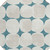 8' Teal Blue Beige And Ivory Round Abstract Washable Indoor Outdoor Area Rug