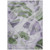 9' X 12' Lavender And Green Abstract Washable Indoor Outdoor Area Rug