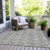 9' X 12' Gray And Ivory Geometric Washable Indoor Outdoor Area Rug Transitional Style - Gray, Ivory Color