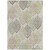 9' X 12' Beige Taupe And Artichoke Green Floral Washable Indoor Outdoor Area Rug