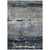 9' X 12' Navy Blue Gray And Black Abstract Washable Indoor Outdoor Area Rug