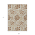 9' X 12' Terra Cotta Copper And Beige Floral Washable Indoor Outdoor Area Rug