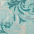 9' X 12' Teal Blue Aqua And Beige Floral Washable Indoor Outdoor Area Rug