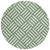 8' Green And Ivory Round Geometric Washable Indoor Outdoor Area Rug - 608219040468