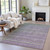 10' X 14' Purple And Lime Green Striped Washable Indoor Outdoor Area Rug