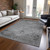 10' X 14' Gray Silver And Charcoal Oriental Washable Indoor Outdoor Area Rug - 608219033149