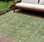 8' X 10' Artichoke Green And Ivory Oriental Washable Indoor Outdoor Area Rug