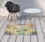 3' X 4' Yellow And Ivory Indoor Outdoor Area Rug