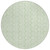 8' Mint Green And Beige Round Ogee Washable Indoor Outdoor Area Rug