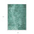 8' X 10' Teal Blue Ikat Washable Indoor Outdoor Area Rug