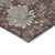 9' X 12' Merlot Taupe And Beige Floral Washable Indoor Outdoor Area Rug