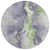 8' Lavender And Lime Green Round Abstract Washable Indoor Outdoor Area Rug
