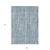 9' X 12' Blue And Ivory Striped Washable Indoor Outdoor Area Rug