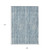 9' X 12' Blue And Ivory Striped Washable Indoor Outdoor Area Rug