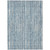9' X 12' Blue And Ivory Striped Washable Indoor Outdoor Area Rug