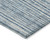 9' X 12' Blue And Ivory Striped Washable Indoor Outdoor Area Rug