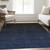 10' X 14' Navy Blue And Charcoal Abstract Washable Indoor Outdoor Area Rug