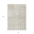 10' X 14' Ivory Brown And Gold Striped Washable Indoor Outdoor Area Rug
