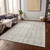 10' X 14' Ivory Brown And Gold Striped Washable Indoor Outdoor Area Rug
